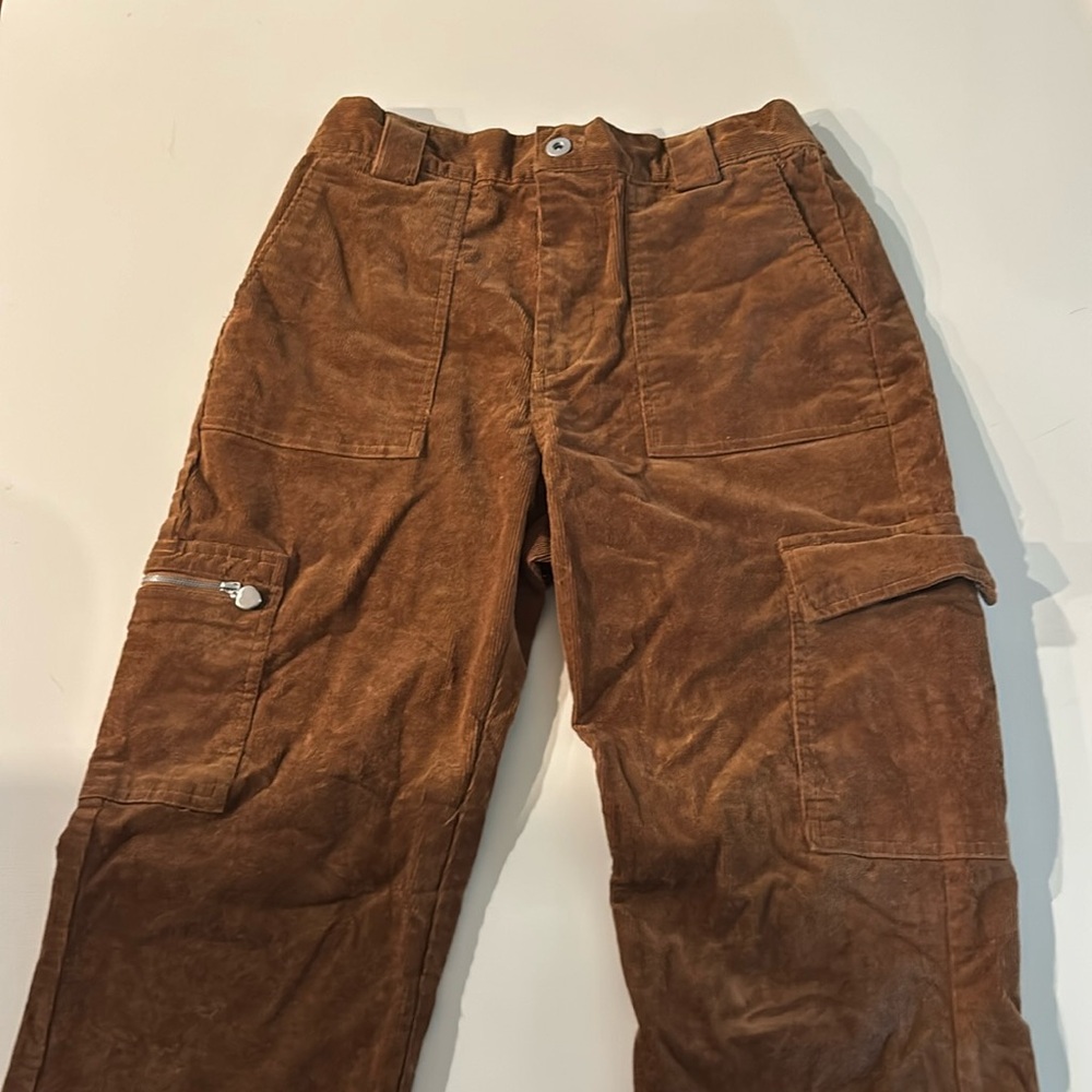 Forever 21 brown corduroy cargo pants
